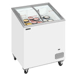 TEFCOLD IC202SCEB Frysbox 176 L, sedd från sidan mot vit bakgrund