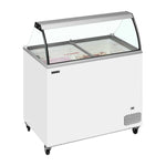 TEFCOLD IC302SC-SO Glassfrys 296 L, sedd rakt framifrån mot vit bakgrund