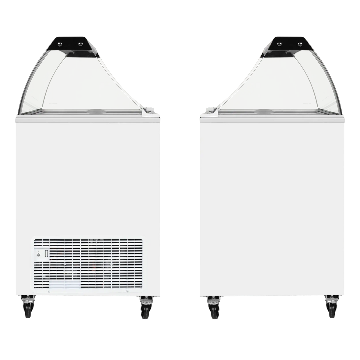 TEFCOLD IC302SC-SO Glassfrys 296 L, vinklad produktbild mot vit bakgrund