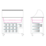 TEFCOLD IC302SC-SO Glassfrys 296 L, sedd i tre kvarts vinkel mot vit bakgrund