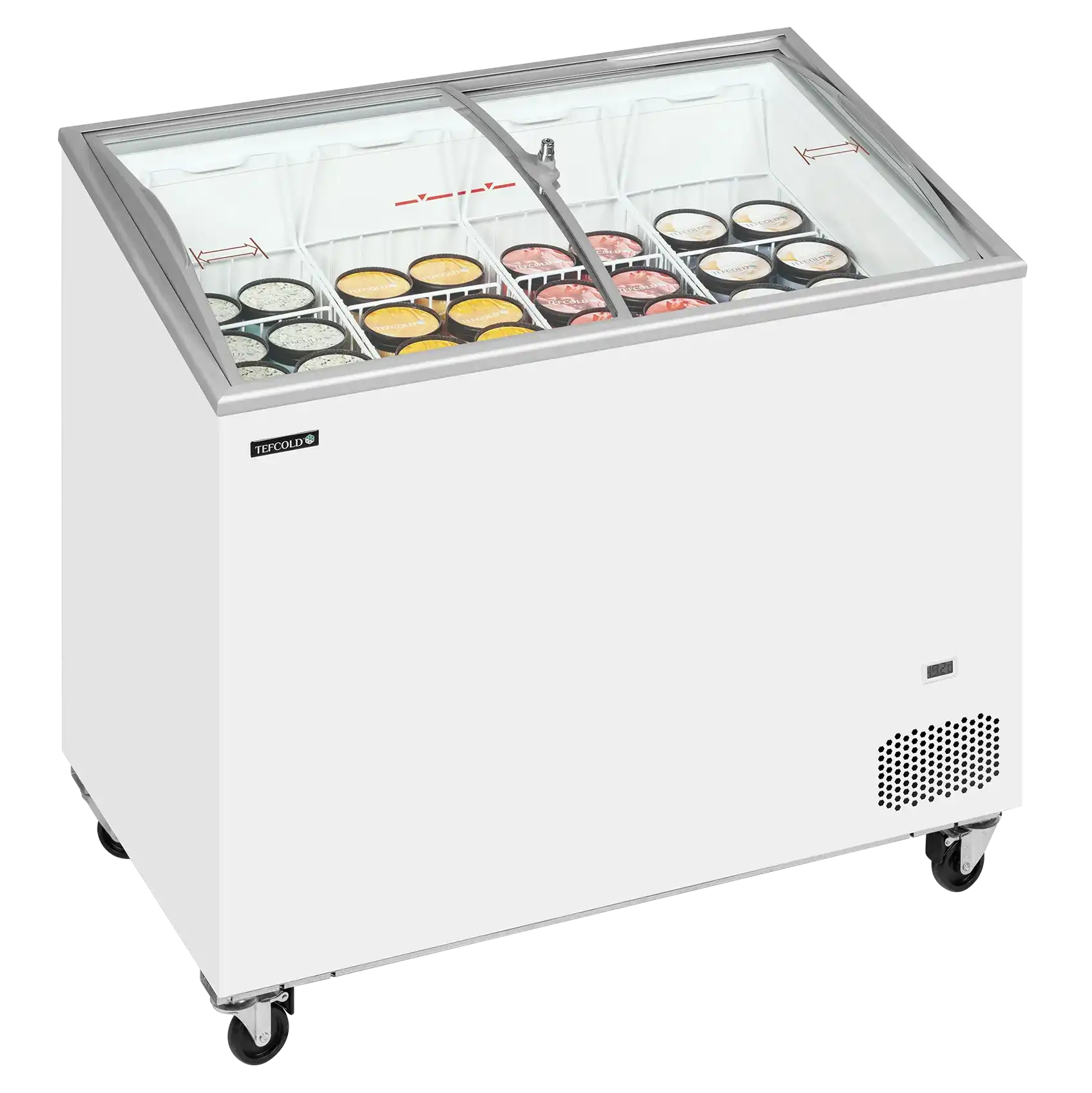 TEFCOLD IC302SCEB Frysbox 286 L, närbild på en yta eller detalj på utsidan