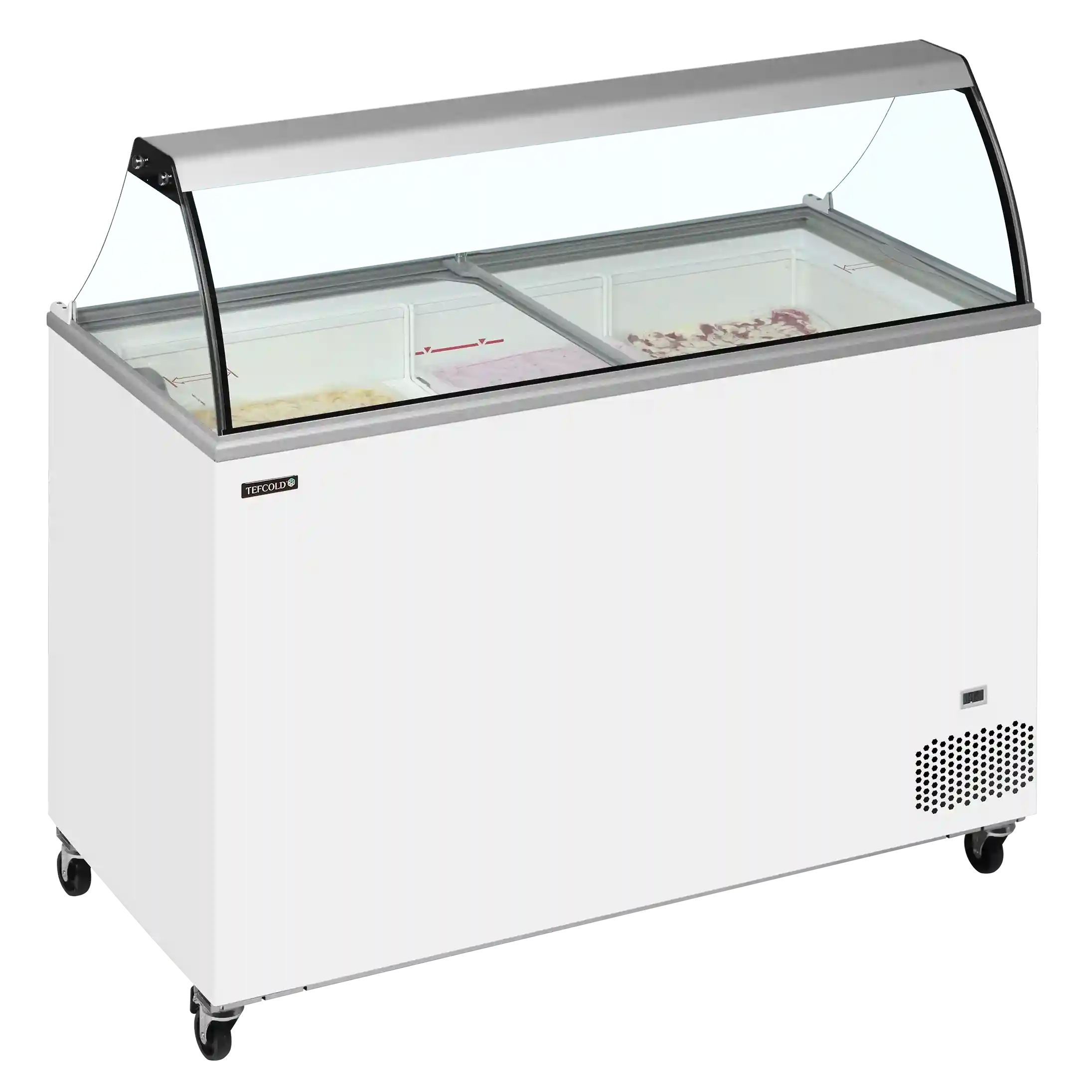 TEFCOLD IC402SC-SO Glassfrys 401 L, närbild på en yta eller detalj på utsidan
