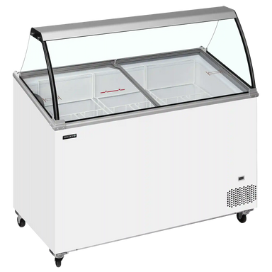 TEFCOLD IC402SCE-SO Glassfrys 352 L, sedd rakt framifrån mot vit bakgrund
