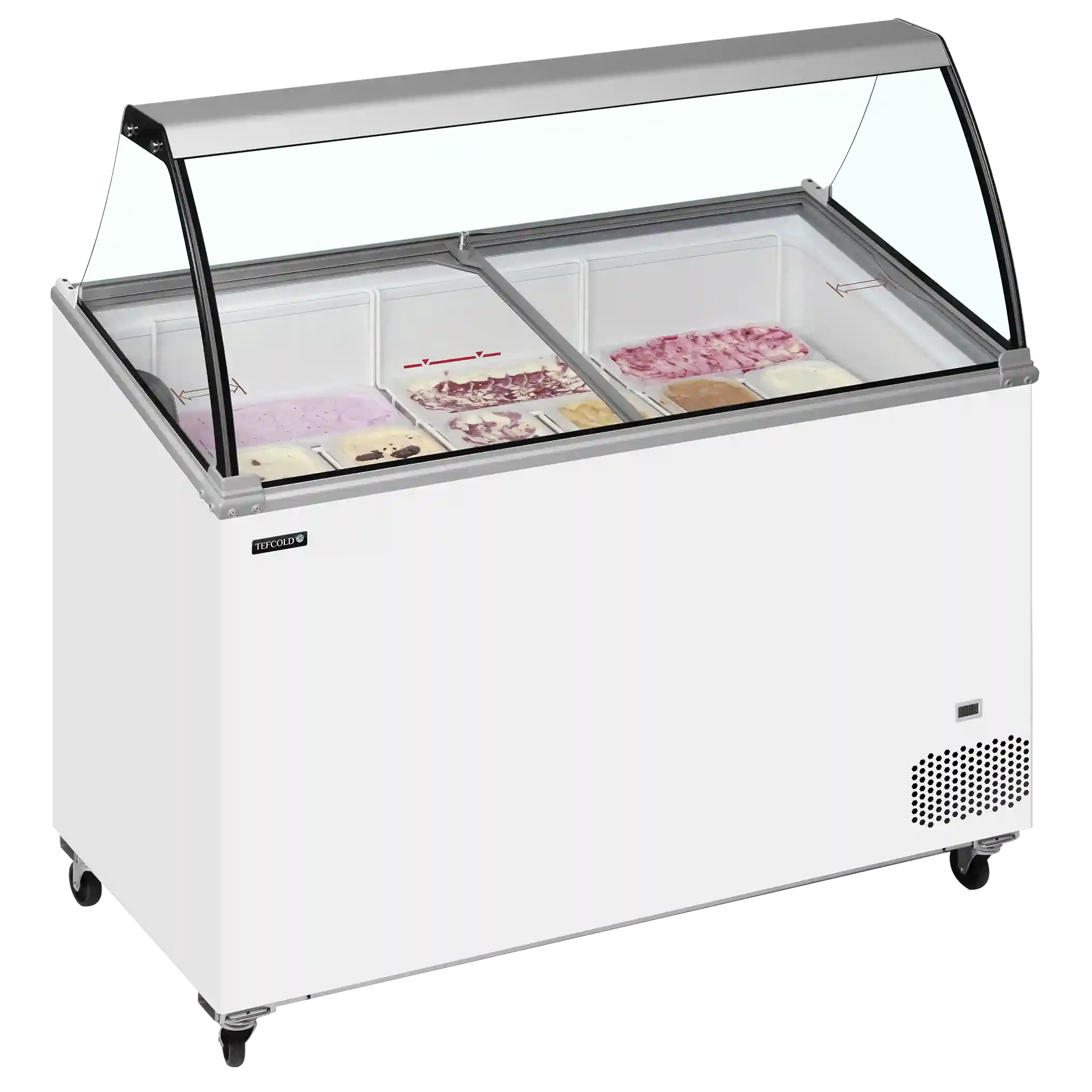 TEFCOLD IC402SCE-SO Glassfrys 352 L, närbild på en yta eller detalj på utsidan