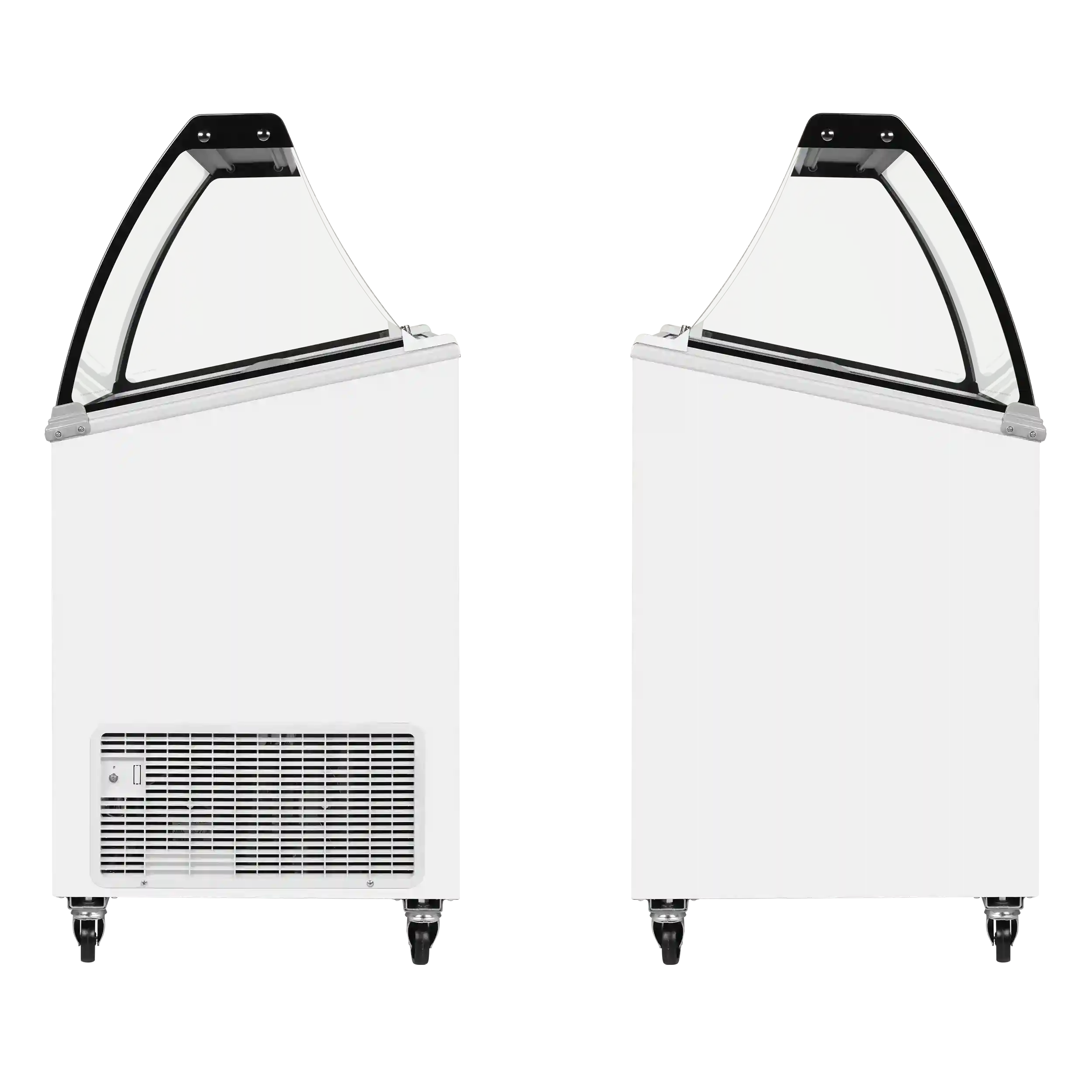 TEFCOLD IC402SCE-SO Glassfrys 352 L, vinklad produktbild mot vit bakgrund