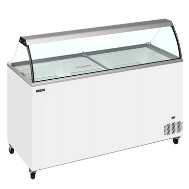 TEFCOLD IC502SC-SO Glassfrys 491 L, sedd rakt framifrån mot vit bakgrund