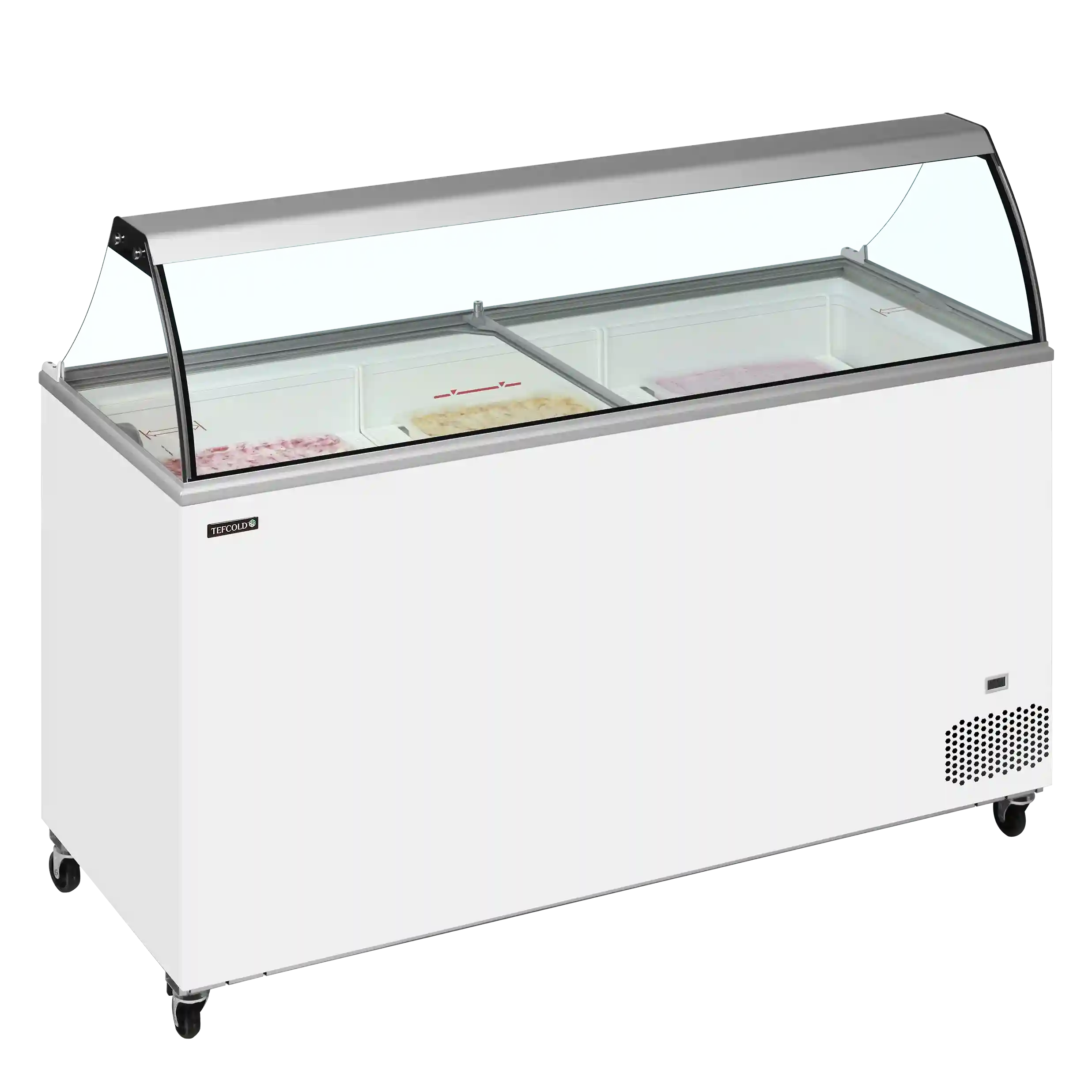 TEFCOLD IC502SC-SO Glassfrys 491 L, närbild på en yta eller detalj på utsidan