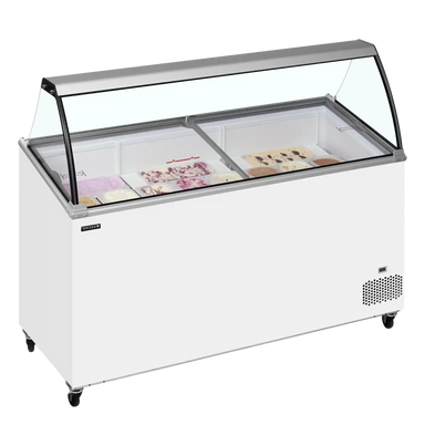 TEFCOLD IC502SCE-SO Glassfrys 427 L, sedd rakt framifrån mot vit bakgrund