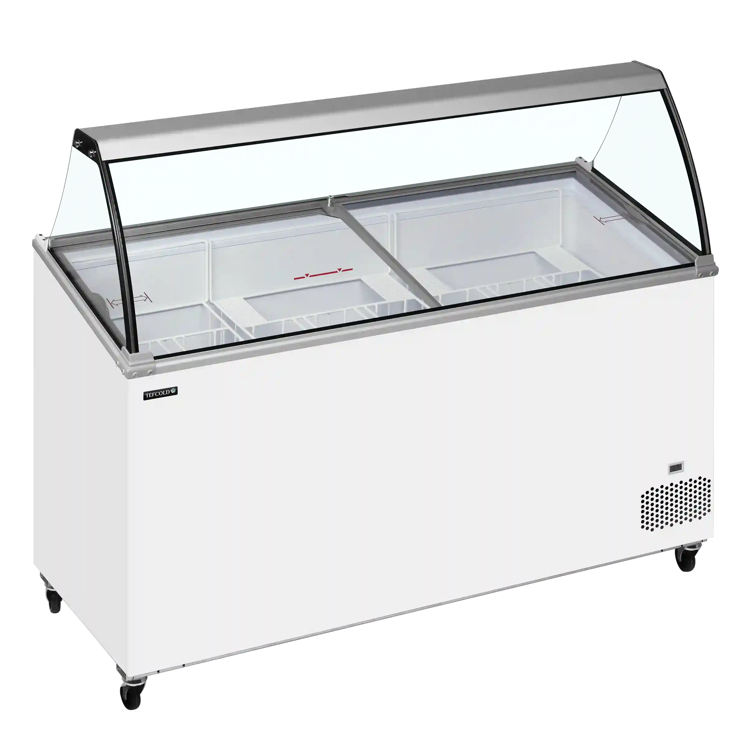 TEFCOLD IC502SCE-SO Glassfrys 427 L, närbild på en yta eller detalj på utsidan