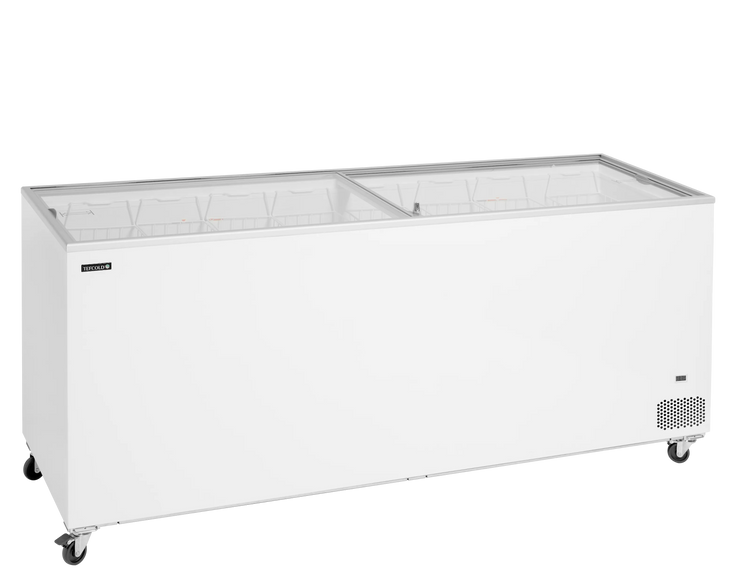 TEFCOLD IC702SC Frysbox 670 L, sedd rakt framifrån mot vit bakgrund