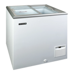 TEFCOLD IDA200-W1 Frysbox 205 L, sedd rakt framifrån mot vit bakgrund