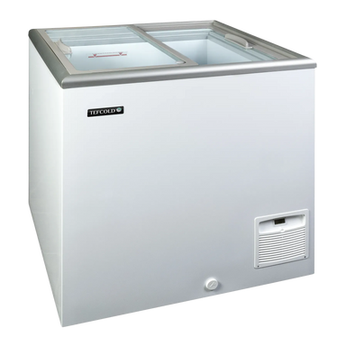 TEFCOLD IDA200-W1 Frysbox 205 L, sedd rakt framifrån mot vit bakgrund