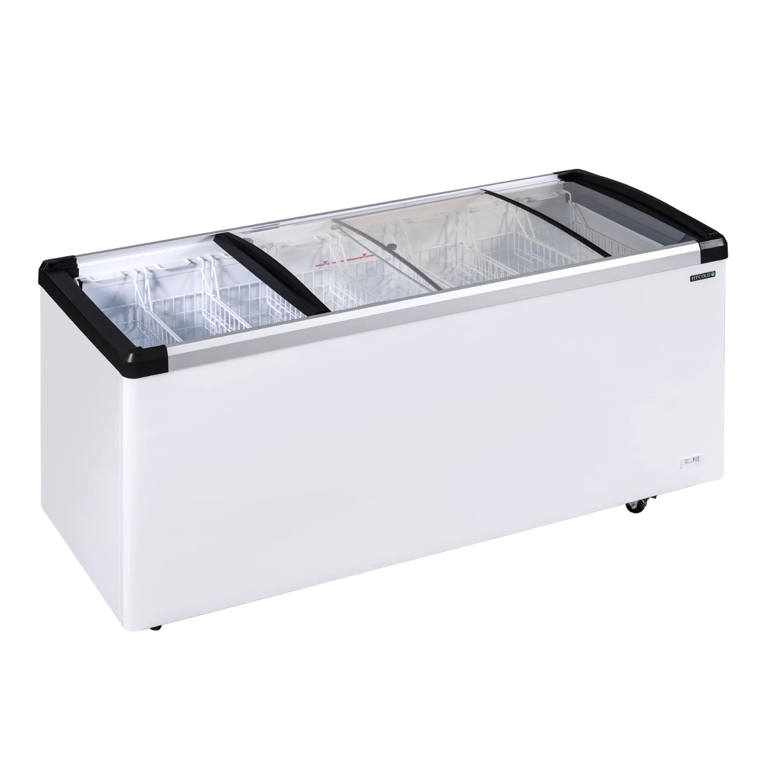 TEFCOLD IDB500-W1 Frysbox 525 L, måttritning som visar produktens yttermått