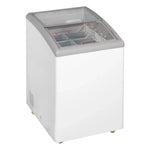 TEFCOLD IDC152-W1 Frysbox 152 L, sedd från sidan mot vit bakgrund