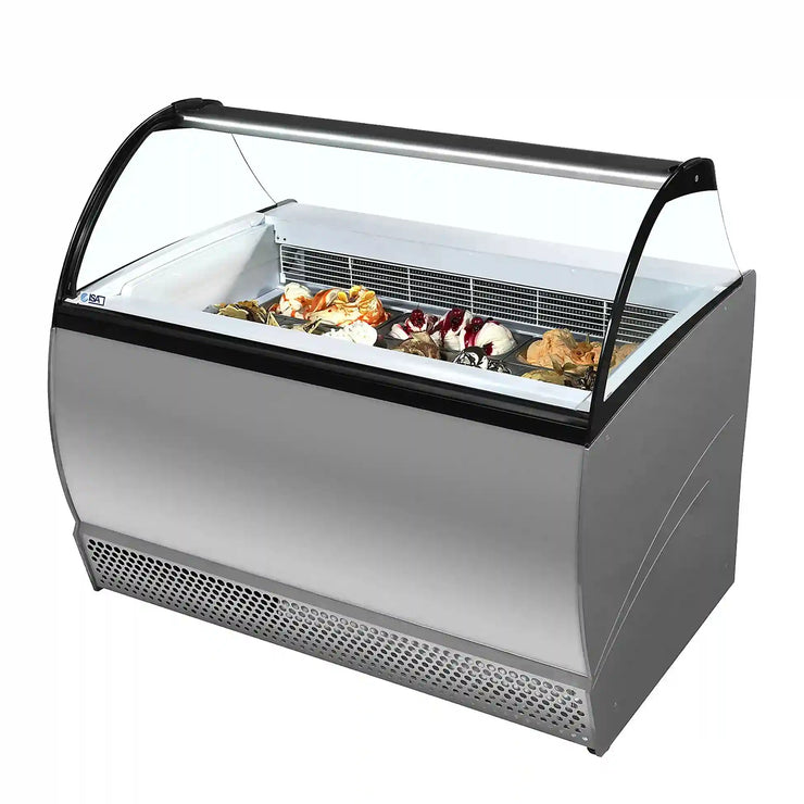 TEFCOLD ISABELLA 10LX Glassdisk Statisk, sedd rakt framifrån mot vit bakgrund