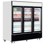 TEFCOLD LGC7500 displaykyl fylld med dryck och matvaror
