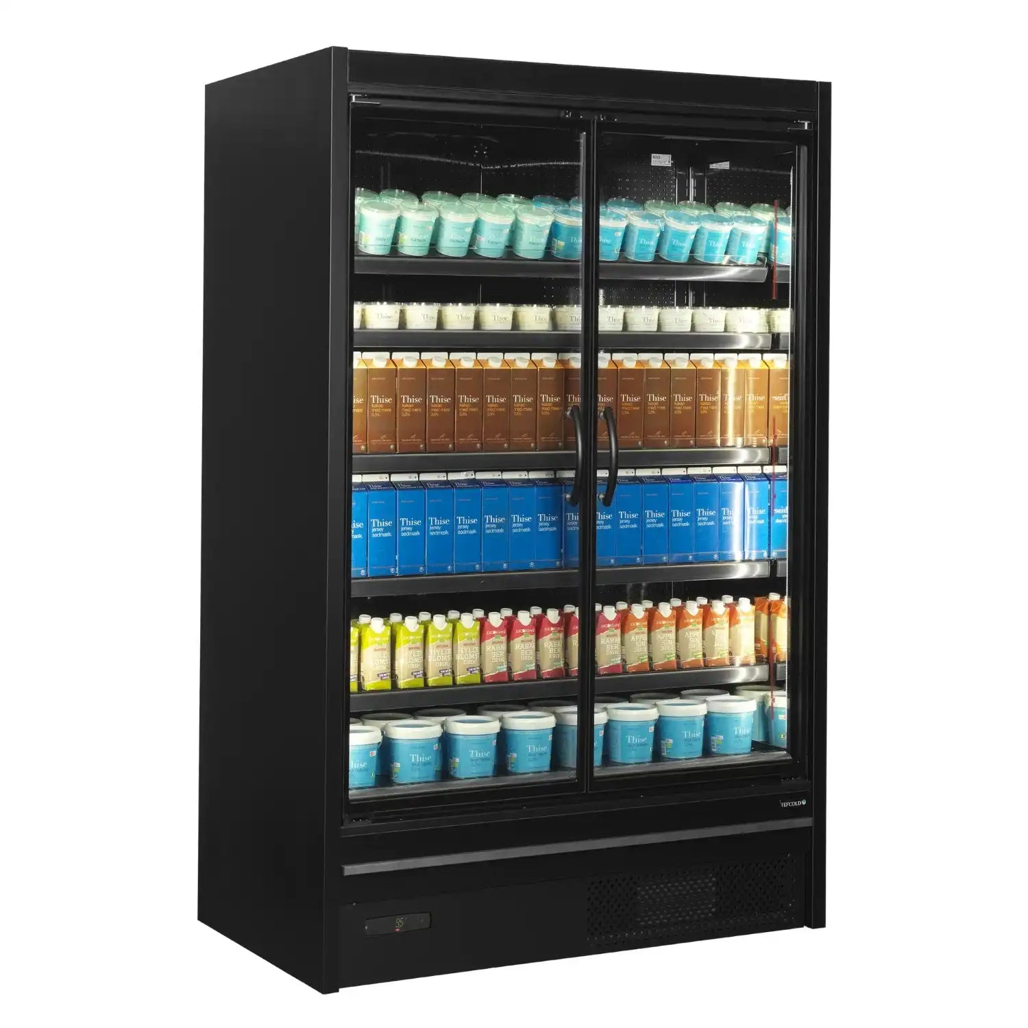 TEFCOLD MDCB1250HB Väggkyl 1229 L, måttritning som visar produktens yttermått