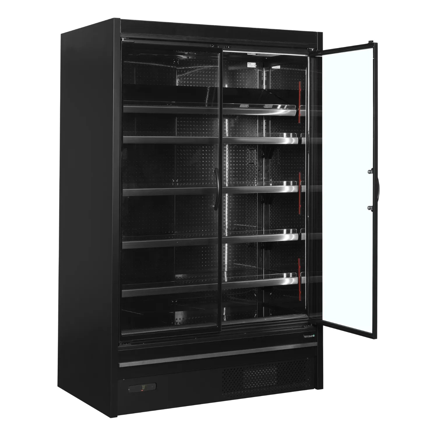 TEFCOLD MDCB1250HB Väggkyl 1229 L, detaljbild på beslag eller hantering