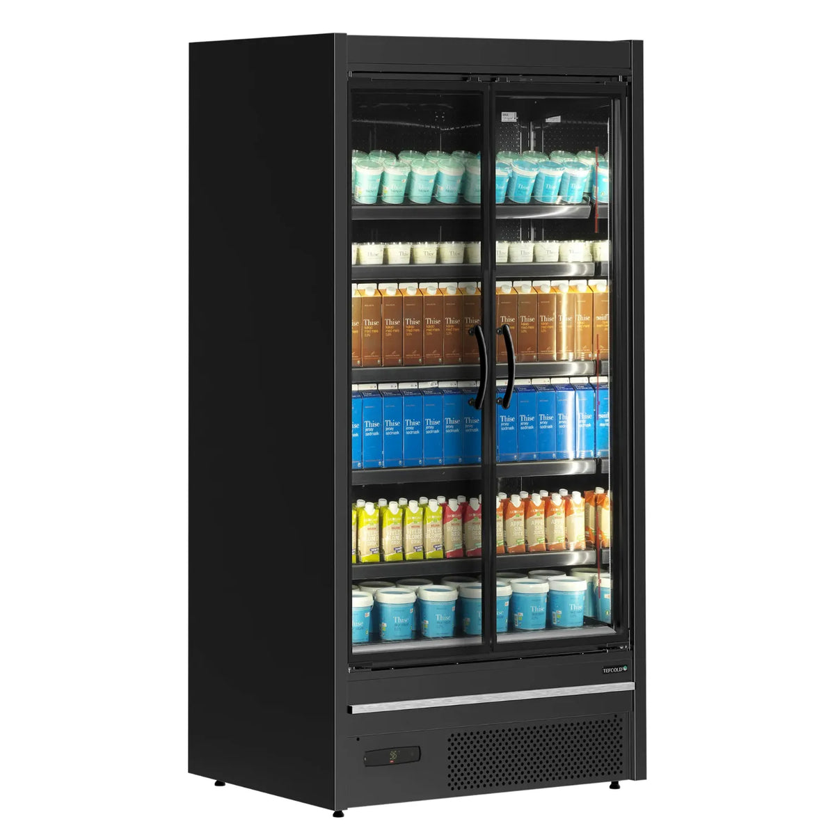 TEFCOLD MDCB937HB Väggkyl 921 L, måttritning som visar produktens yttermått