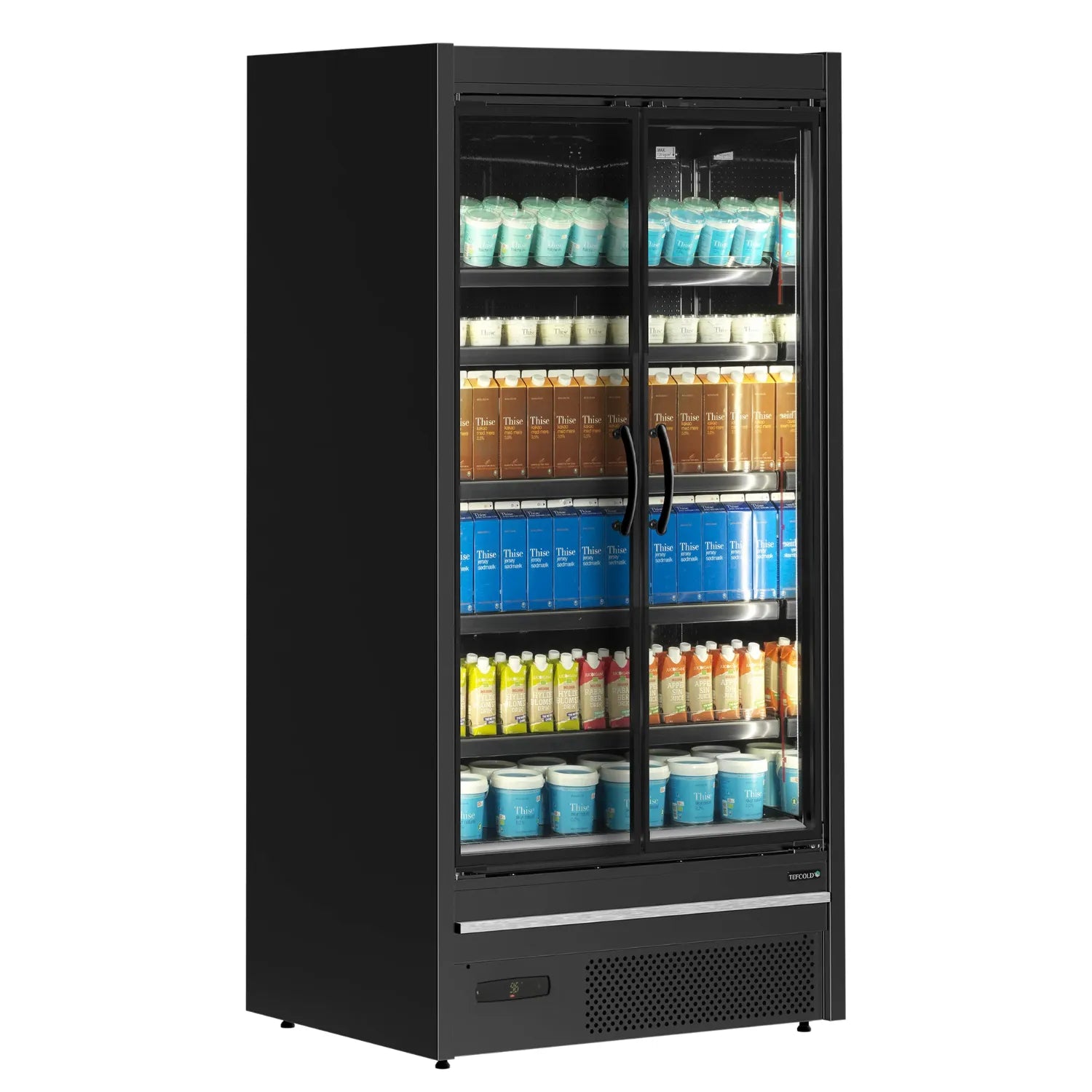 TEFCOLD MDCB937HB Väggkyl 921 L, måttritning som visar produktens yttermått