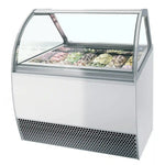 TEFCOLD MILLENNIUM LX12 Glassfrys 630 L, sedd rakt framifrån mot vit bakgrund