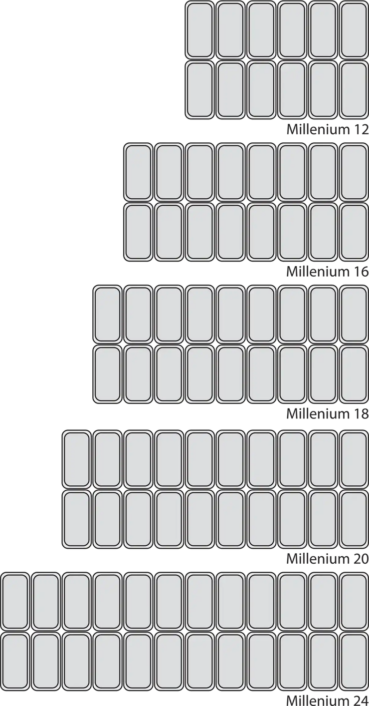 TEFCOLD MILLENNIUM LX16 Glassdisk 870 L, närbild tagen inifrån mot lådor med glass