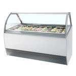 TEFCOLD MILLENNIUM LX20 Glassfrys 1080 L, sedd rakt framifrån mot vit bakgrund
