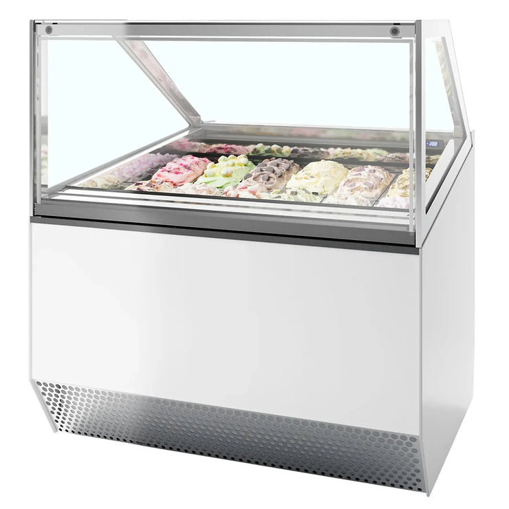 TEFCOLD MILLENNIUM ST12 Glassdisk 630 L, sedd rakt framifrån mot vit bakgrund