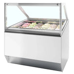 TEFCOLD MILLENNIUM ST12 Glassfrys 630 L, sedd rakt framifrån mot vit bakgrund