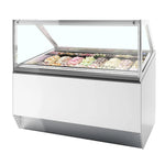 TEFCOLD MILLENNIUM ST16 Glassfrys 870 L, sedd rakt framifrån mot vit bakgrund