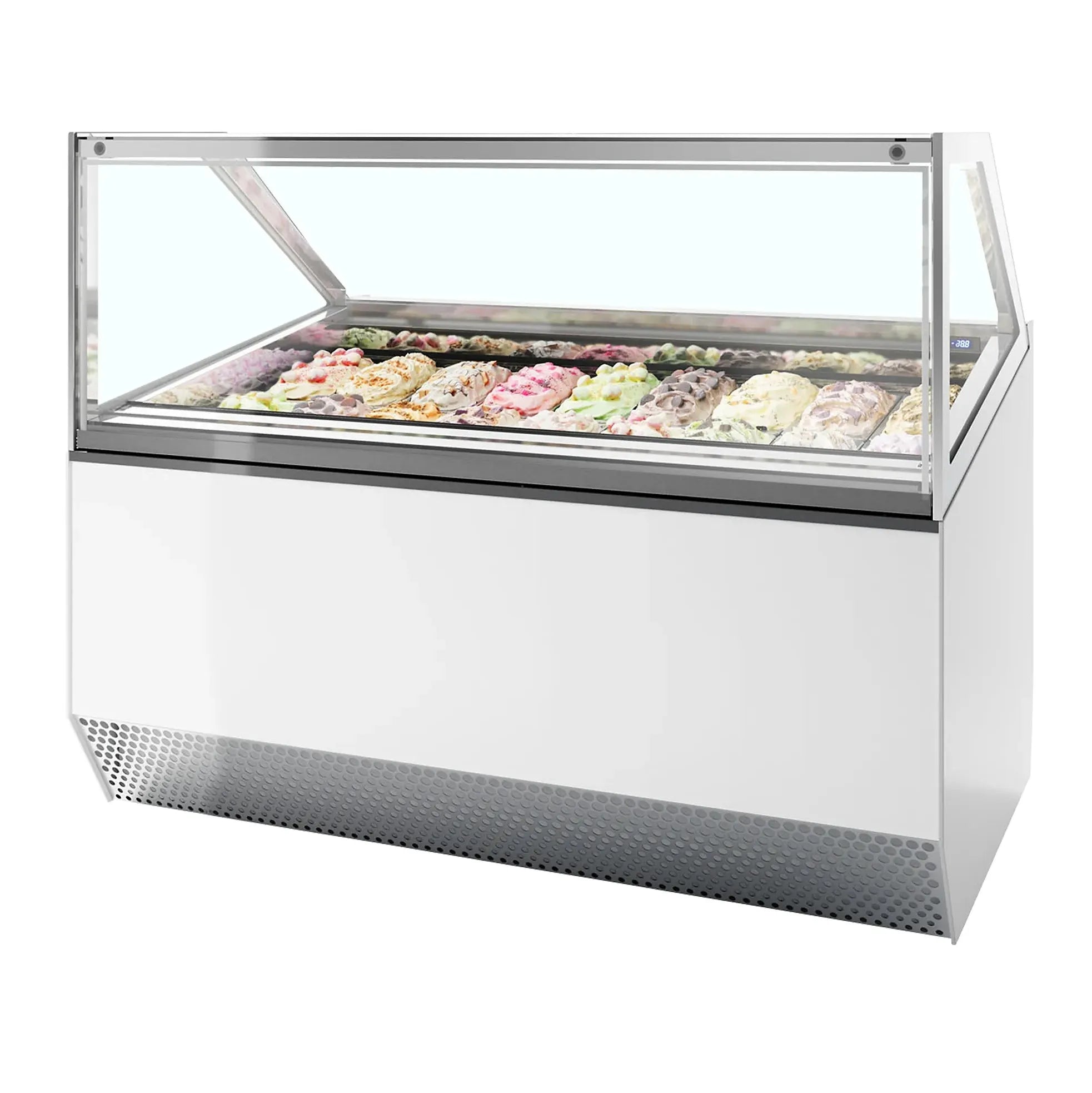 TEFCOLD MILLENNIUM ST18 Glassfrys 970 L, sedd rakt framifrån mot vit bakgrund