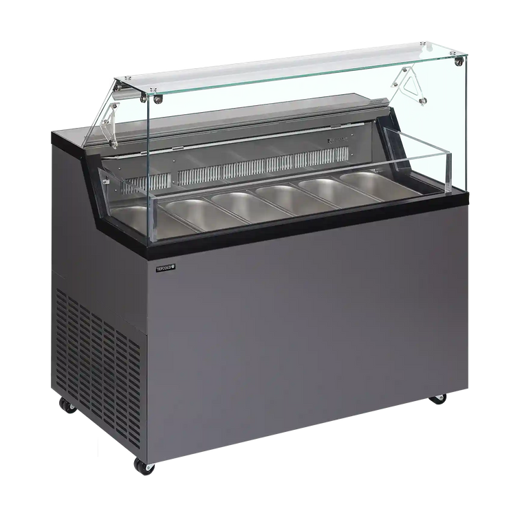 TEFCOLD MIRABELLA 6 Glassdisk 276 L, sedd rakt framifrån mot vit bakgrund