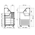 TEFCOLD MIRABELLA 7 Glassfrys 329 L, sedd diagonalt framifrån mot vit bakgrund
