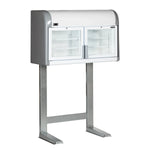 TEFCOLD MTF Mini Väggfrys 200 L, sedd rakt framifrån mot vit bakgrund
