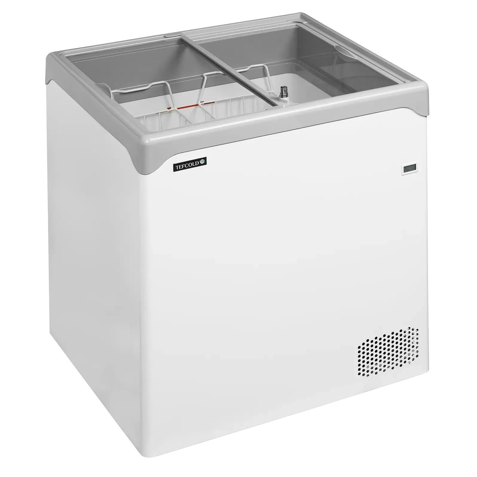 TEFCOLD NIC202SC Frysbox 186 L, sedd rakt framifrån mot vit bakgrund