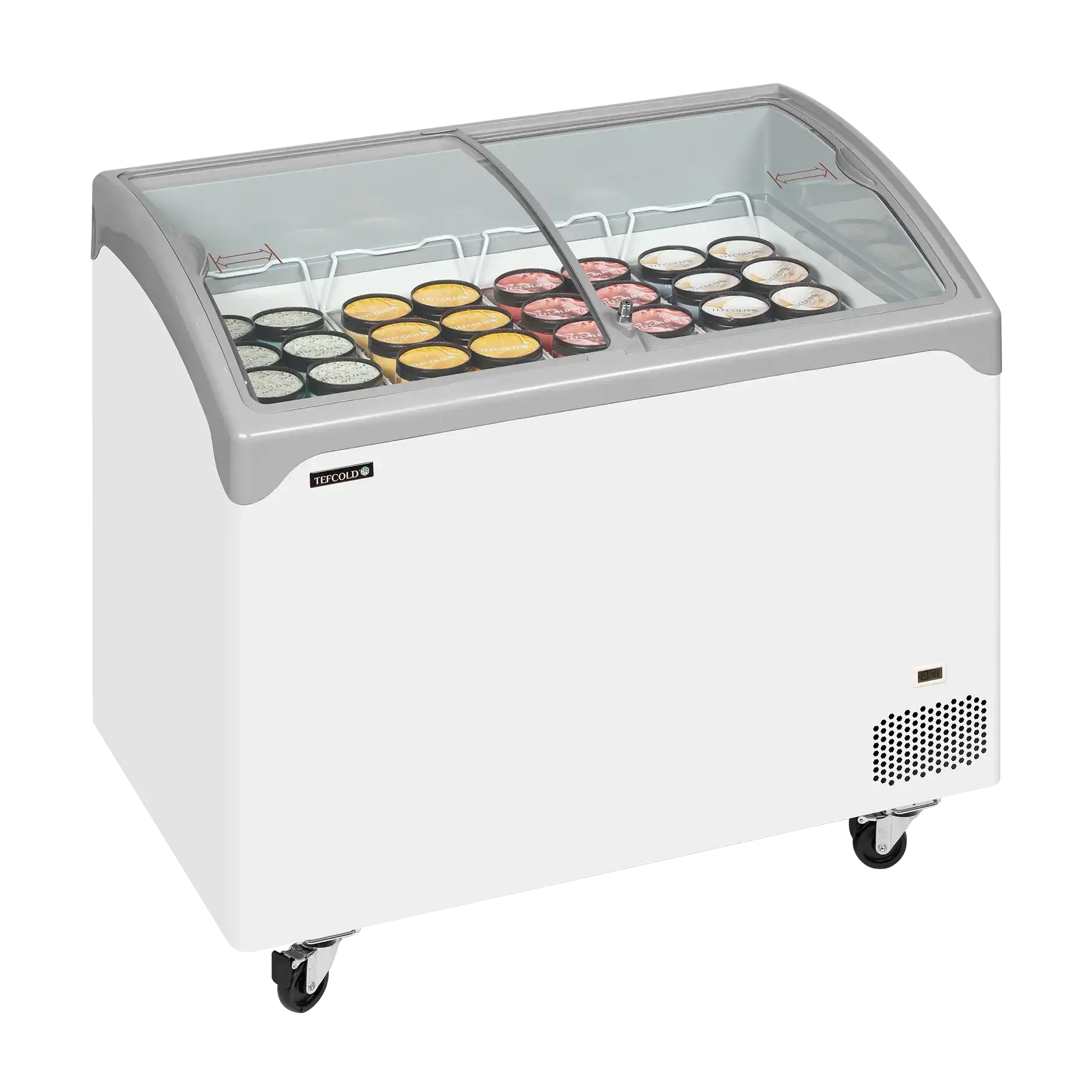 TEFCOLD NIC302SCEB Frysbox 286 L, närbild på en yta eller detalj på utsidan