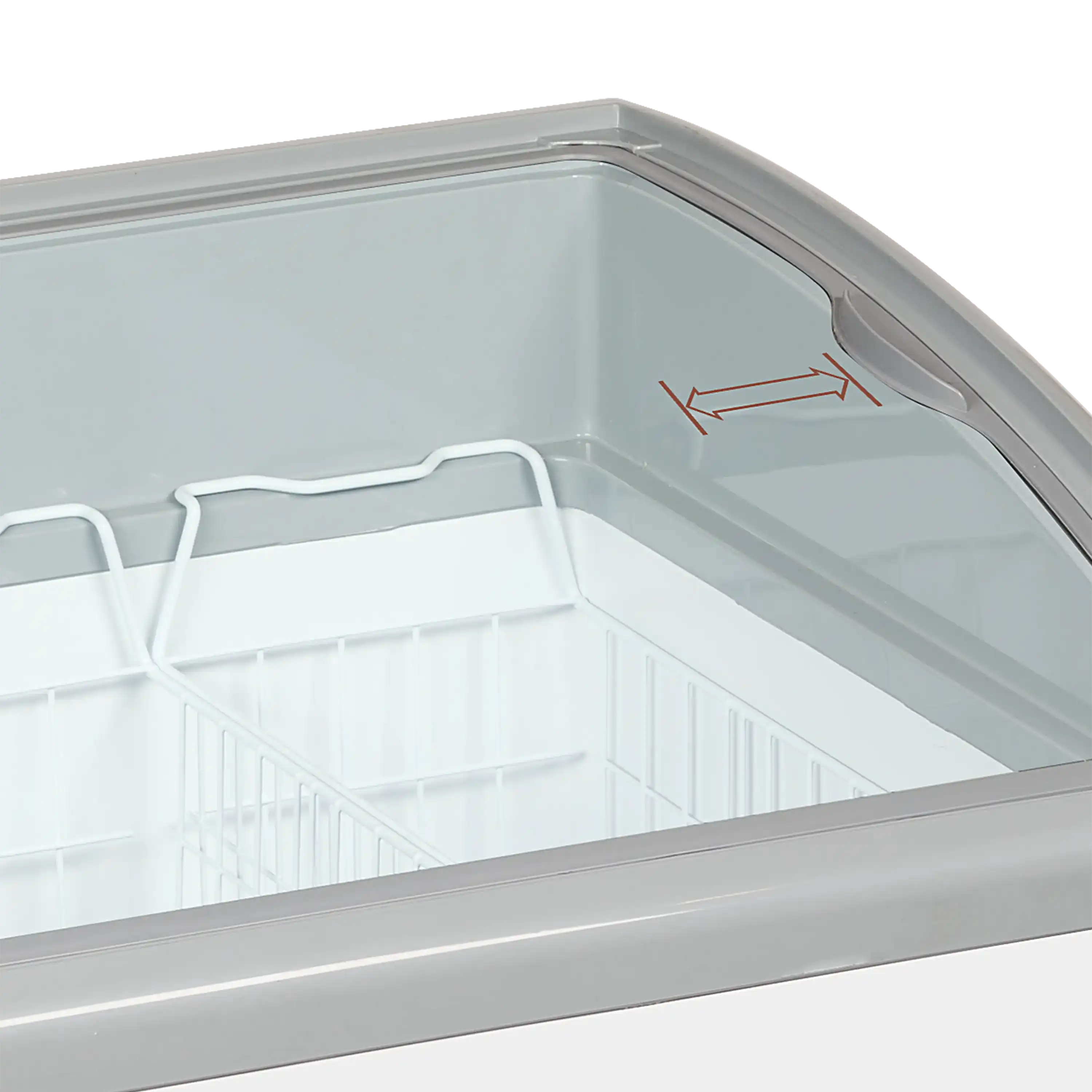 TEFCOLD NIC302SCEB Frysbox 286 L, detaljbild på ventilation eller baksida