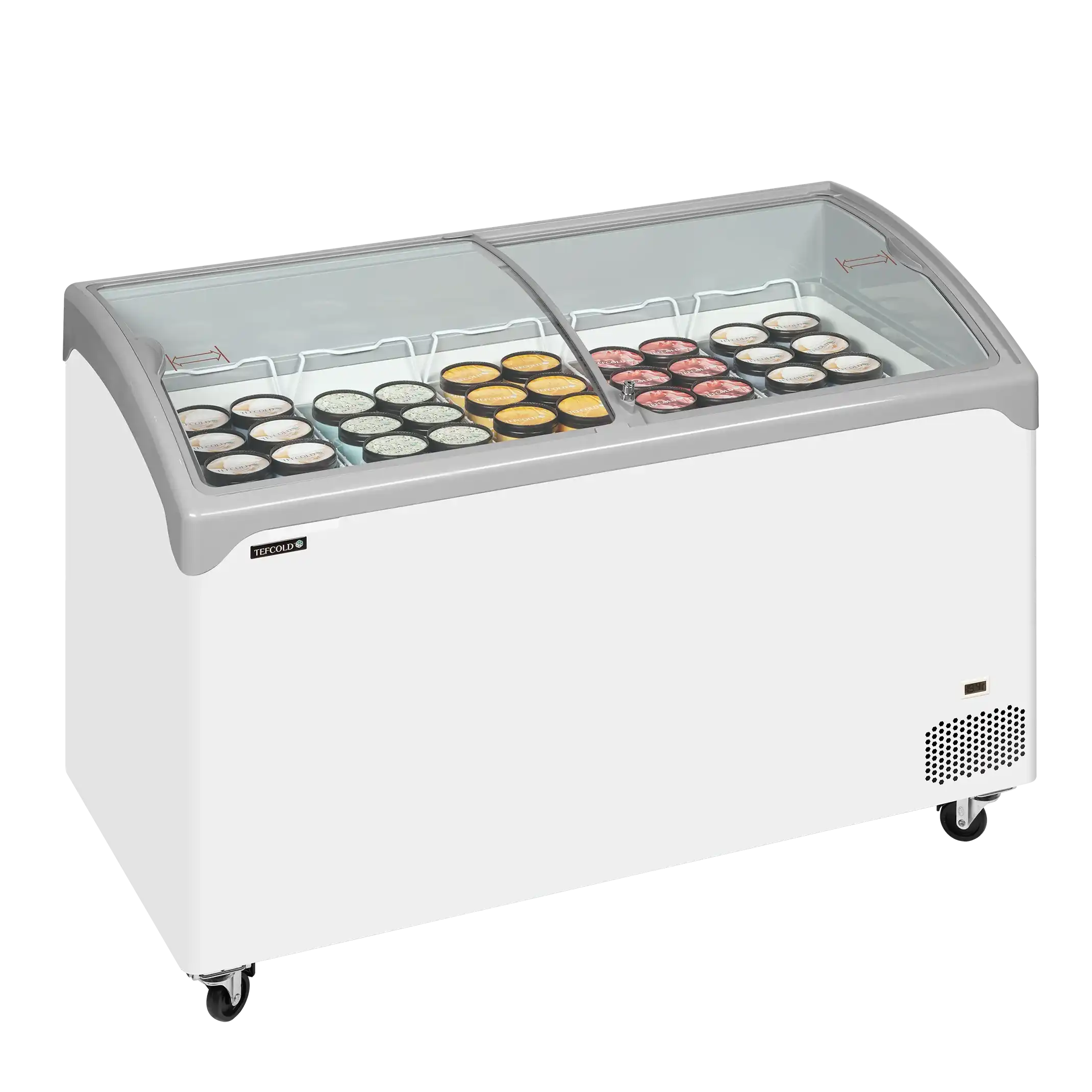 TEFCOLD NIC402SCEB Frysbox 388 L, närbild på en yta eller detalj på utsidan