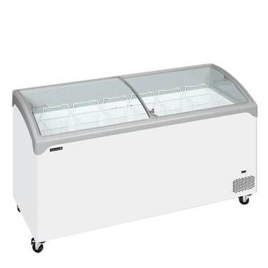 TEFCOLD NIC502SCEB Frysbox 475 L, sedd rakt framifrån mot vit bakgrund