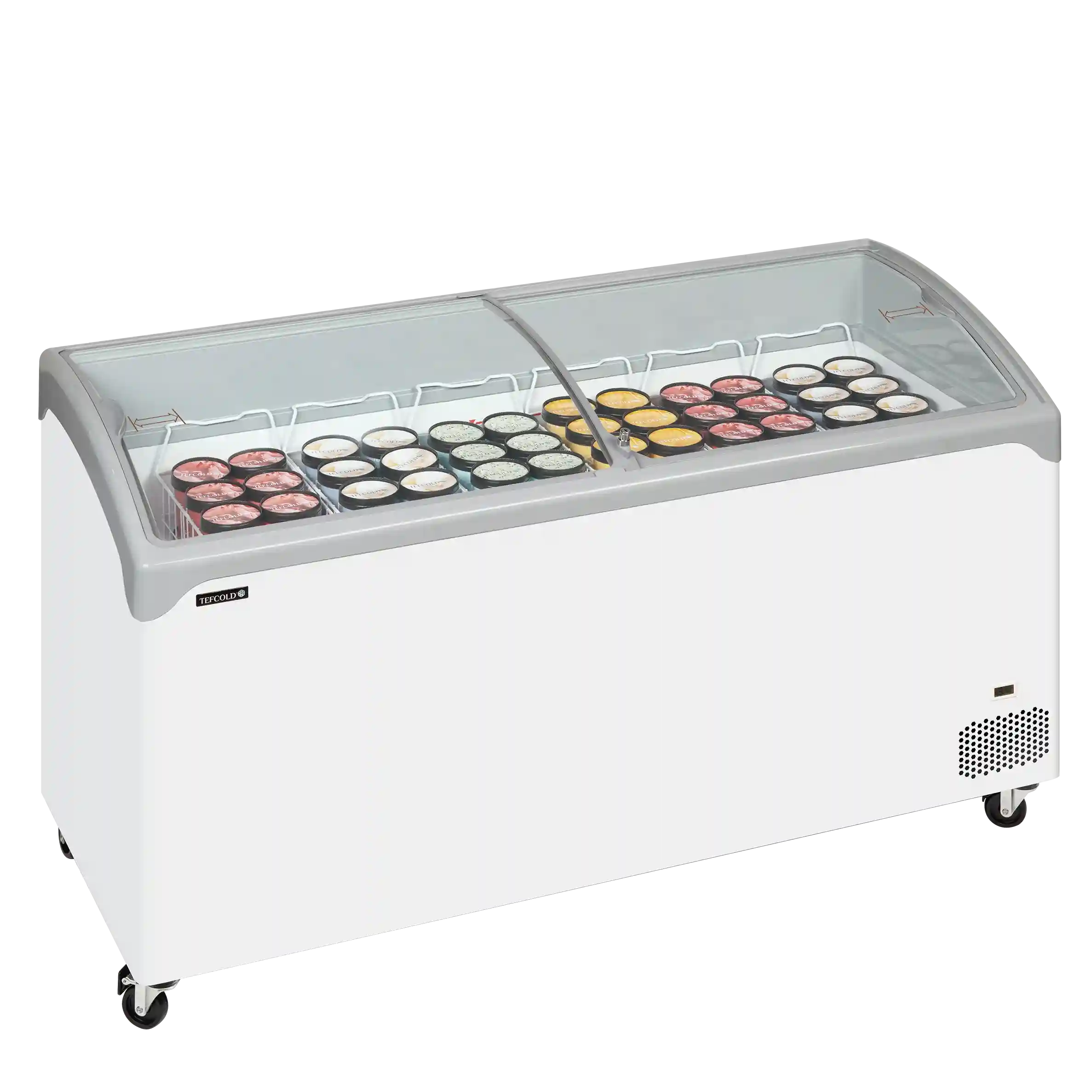 TEFCOLD NIC502SCEB Frysbox 475 L, närbild på en yta eller detalj på utsidan