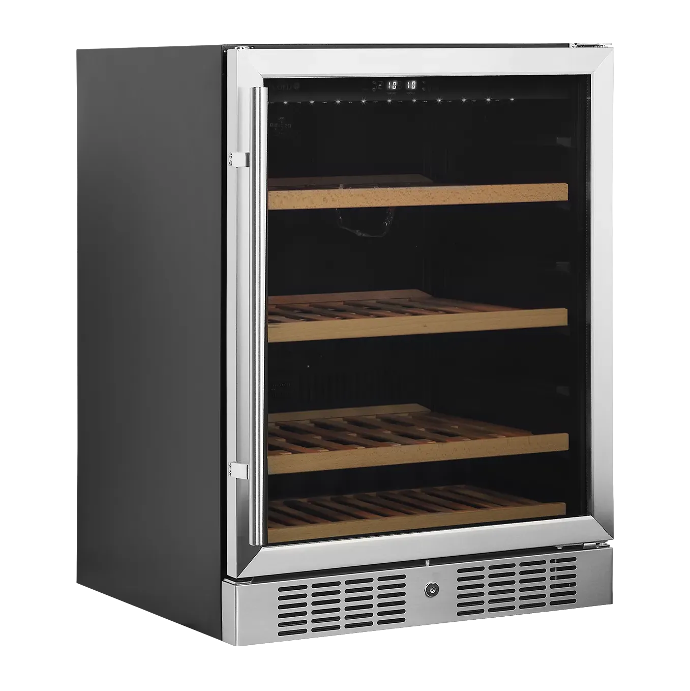 TEFCOLD TFW200-S Vinkyl 155 L, sedd rakt framifrån mot vit bakgrund