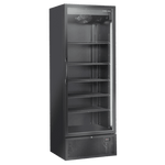 Svart Cool Head TKG 710 Displaykyl med glashyllor