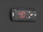 Digital temperaturdisplay på Cool Head TKG 408CB Displaykyl i frontpanelen.