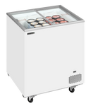 Vit Tefcold IC201SC Frysbox med olika glassförpackningar