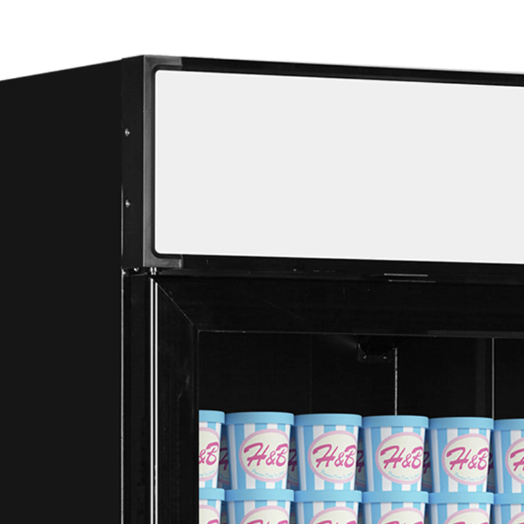 TEFCOLD LGF2500B Displayfrys fylld med glassbägare