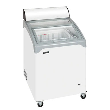 Tefcold NIC101CP Frysbox med vit design och glaslock