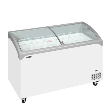 Tom Tefcold NIC401SCEB frysbox med glaslock och invändiga korgar.