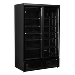 TEFCOLD Atom Maxi C2DB Displaykyl i svart design utan belysning och utan innehåll.