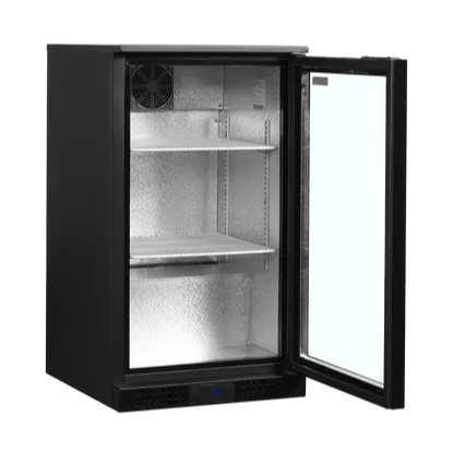 Tefcold DB106H Barkyl med öppen dörr och tom interiör.