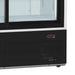 Tefcold FS1202S digital temperaturdisplay och ventilationsgaller i svart frontpanel